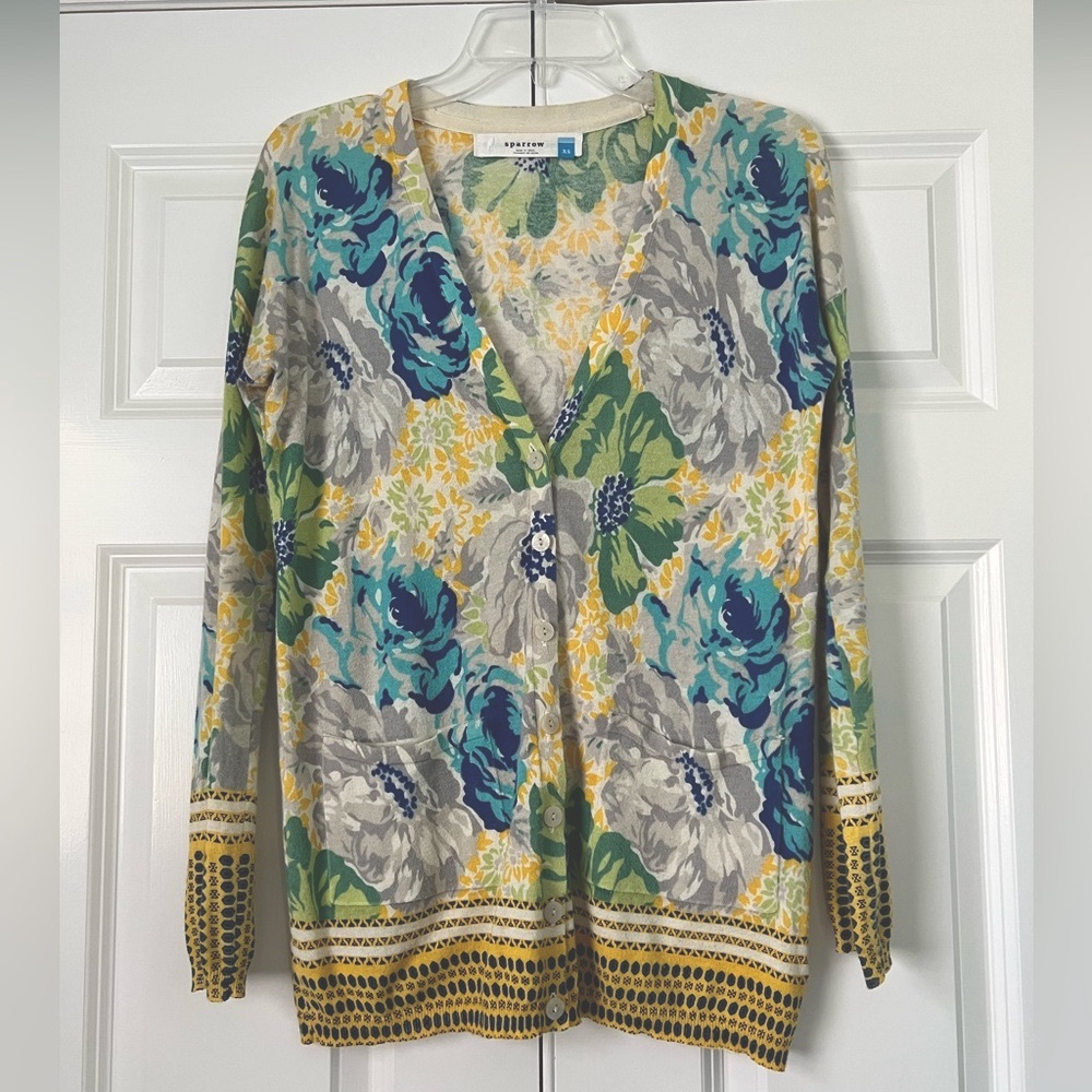 Sparrow floral cotton cardigan
